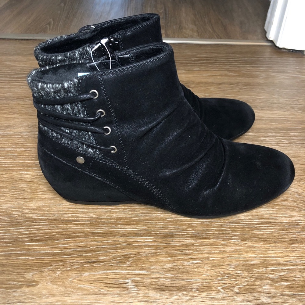 Suede Black Ankle Booties